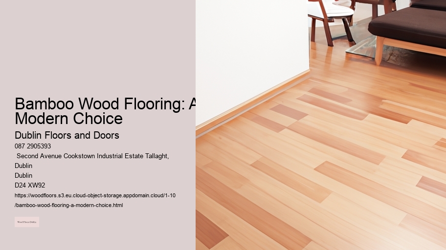 Bamboo Wood Flooring: A Modern Choice